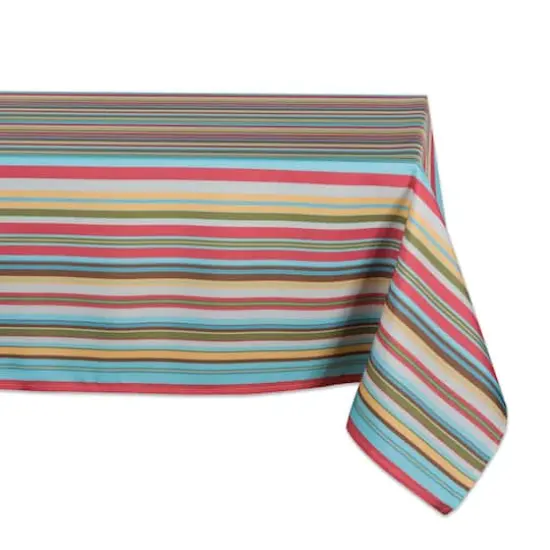 DII&reg; 84" Summer Stripe Outdoor Tablecloth {1}