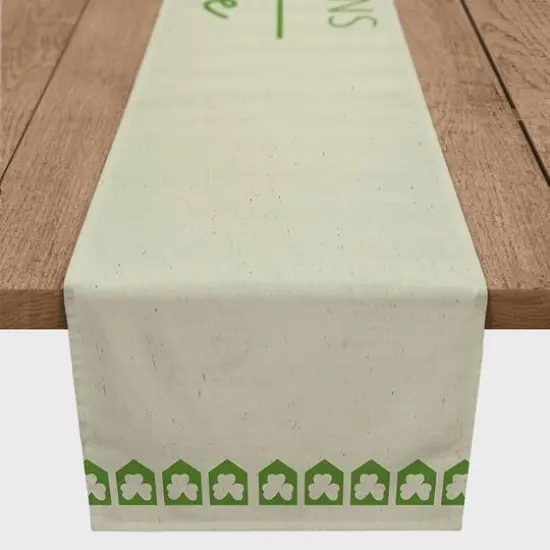 Green Leprechauns Welcome Cotton Twill Runner {2}
