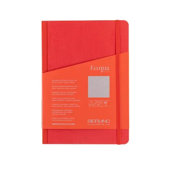 Fabriano® EcoQua Plus A5 Dotted Red Fabric-Bound Notebook {3}