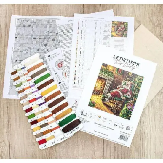 Letistitch Santa's Rest by the Chimney Counted Cross Stitch Kit {14}