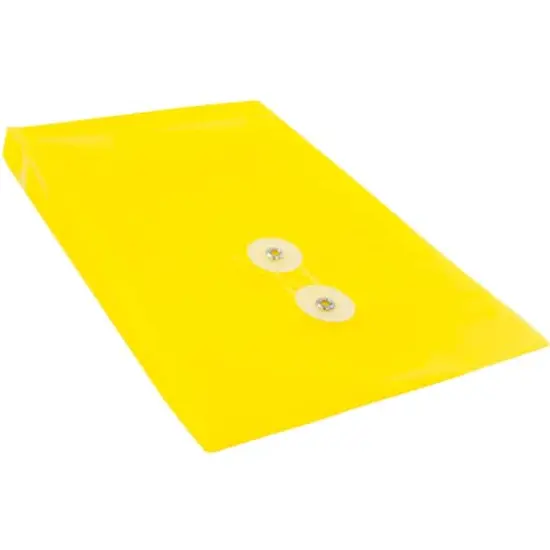 JAM Paper 6.25" x 9.25" Button & String Tie Closure Plastic Envelopes, 12ct. Yellow {6}