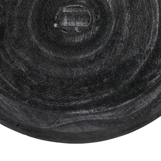 Hello Honey&reg; 11.5" Black Decorative Paulownia Wood Container with Lid {6}