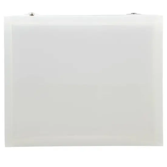 JAM Paper Clear Grid Plastic Two Pocket Portfolio with Snap Closure 11" x 13" {1}