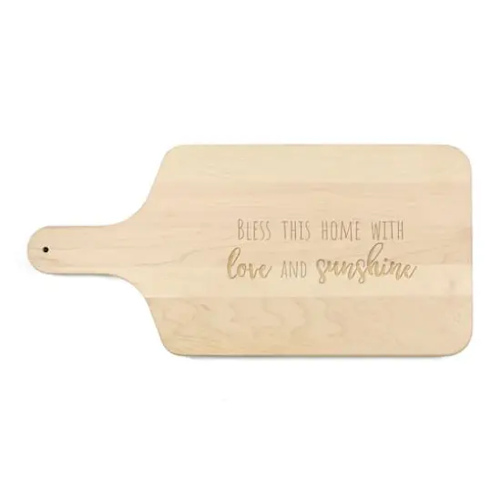 17" Love and Sunshine Maple Paddle Cutting Board {1}