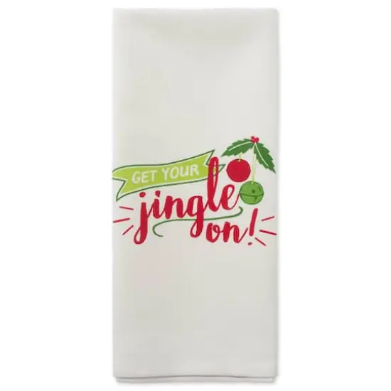DII&reg; Assorted Jingle On Holiday Printed Dishtowel Set {3}