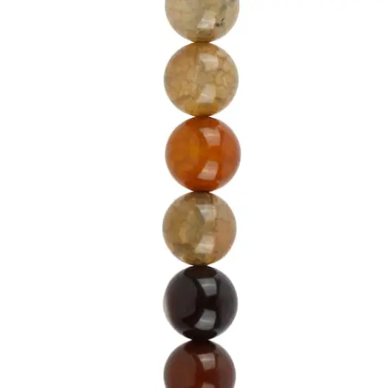 Yellow Crackled Agate Round Beads by Bead Landing&trade;  {1}