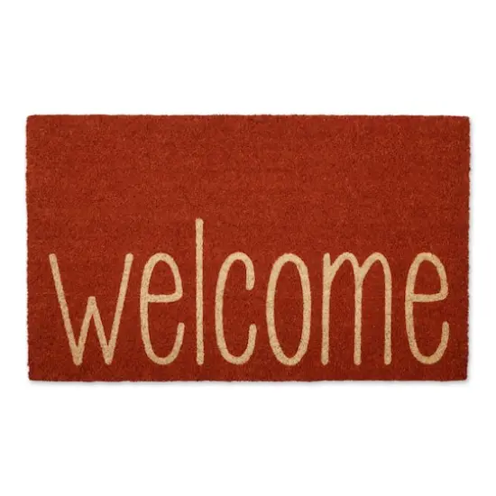 Rusty Orange Welcome Doormat {1}