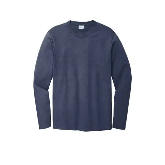 Port & Company® Long Sleeve Bouncer T-Shirt Team Navy Heather {1}