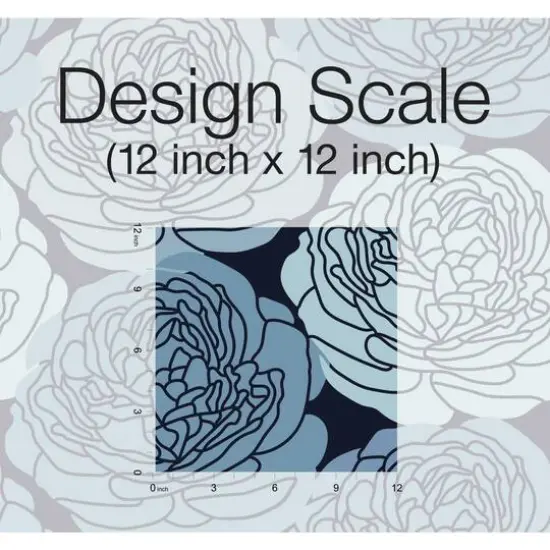 RoomMates Bed of Roses Peel & Stick Wallpaper Blue/Black {8}