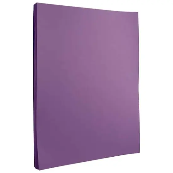JAM Paper Brite Hue 8.5" x 11" 24lb. Recycled Colored Paper, 100 Sheets Violet {1}