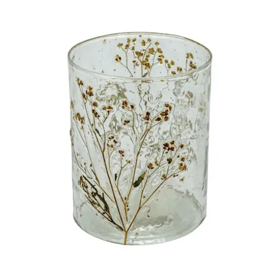 Hello Honey® Clear Reclaimed Glass Votive Holder with Natural Botanicals {1}