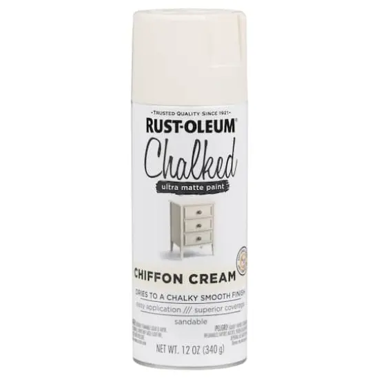 Rust-Oleum® Chalked 12oz. Ultra Matte Spray Paint Chiffon Cream {1}