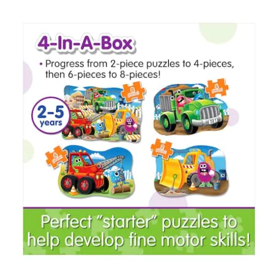 My First Puzzles - 4 In A Box - Monster Trucks: 20 Pcs {6}