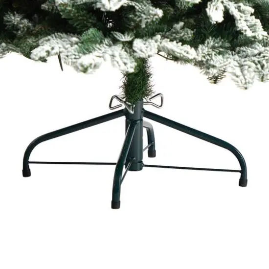 5ft. Pre-Lit Flocked North Carolina Fir Artificial Christmas Tree, Clear Lights {6}