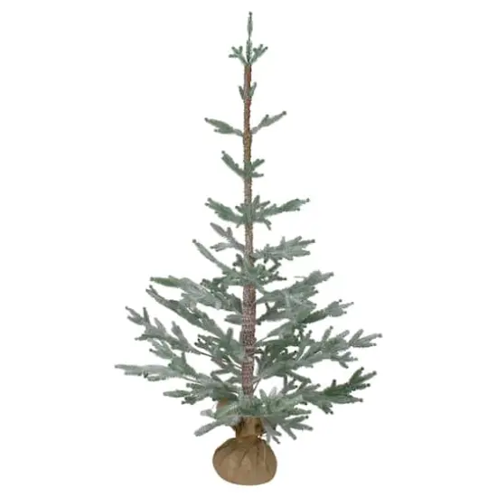3ft. Unlit Snow-Covered Slim Pine Artificial Christmas Tree in Jute Base {1}