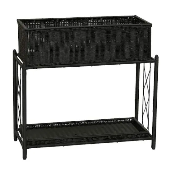 Household Essentials Raised Plant Stand Black {1}