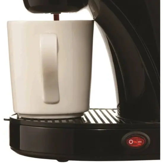 Brentwood Black Single-Serve Coffee Maker with Porcelain Mug {4}