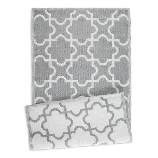DII&reg; Lattice Outdoor Floor Runner, 3ft. x 6ft. Gray {1}
