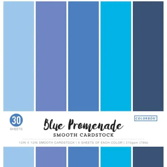 Colorbok&reg; Blue Promenade Smooth Cardstock Paper Pad, 12" x 12" {1}
