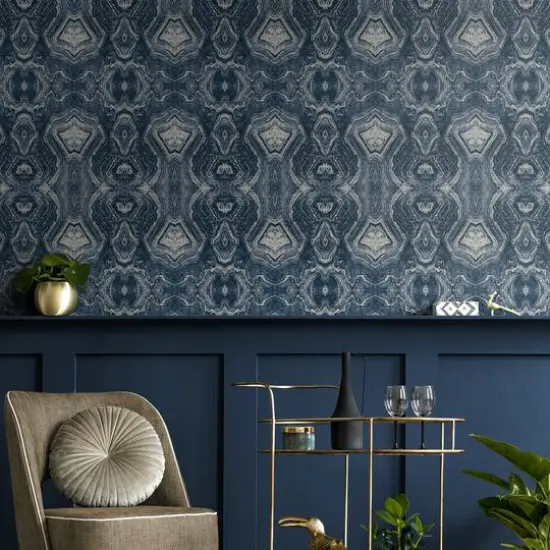 Surface Style Mineral Springs Peel & Stick Wallpaper Indigo {7}