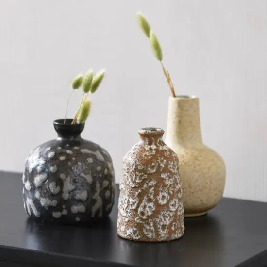 Hello Honey&reg; Reactive Glaze Ceramic Vase Set {3}