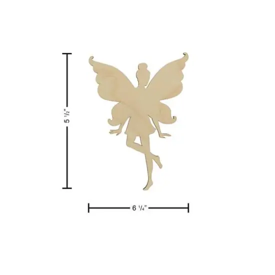 Essentials by Leisure Arts 24 Pack 3.94" x 5.5" Fairy Flat Wood Shape {4}