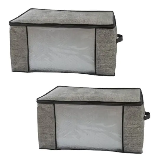 Simplify Black Blanket Storage Bag Set {1}