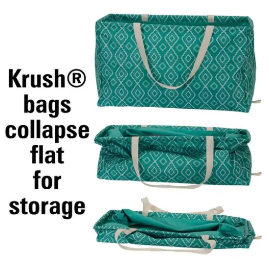 Household Essentials Krush&reg; Teal Geometric Canvas Utility Tote {7}