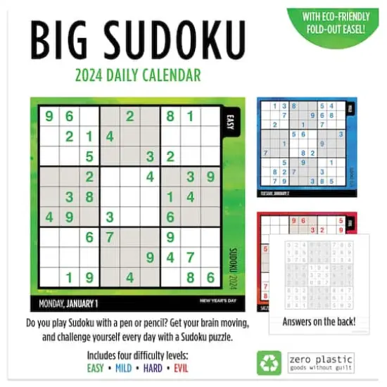 TF Publishing 2024 Sudoku Puzzles Daily Desktop Calendar {6}