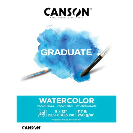 Canson&reg; Graduate Foldover Watercolor Pad, 9" x 12" {1}