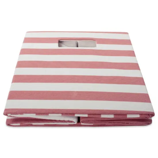 DII&reg; Striped Square Storage Cube Rose {7}