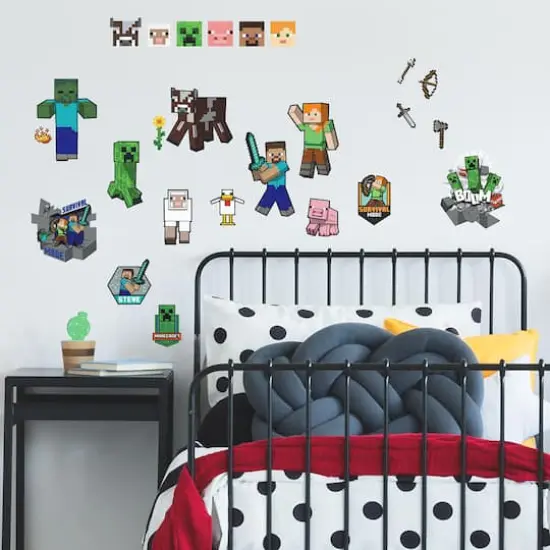 RoomMates Minecraft Characters Peel & Stick Wall Decals {4}
