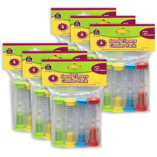 Teacher Created Resources&reg; Combo Sand Timers, 6 Packs of 4 {1}