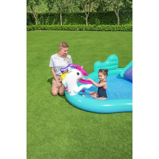 Bestway&reg; H2OGO!&reg; Magical Unicorn Carriage Inflatable Play Pool Center {3}