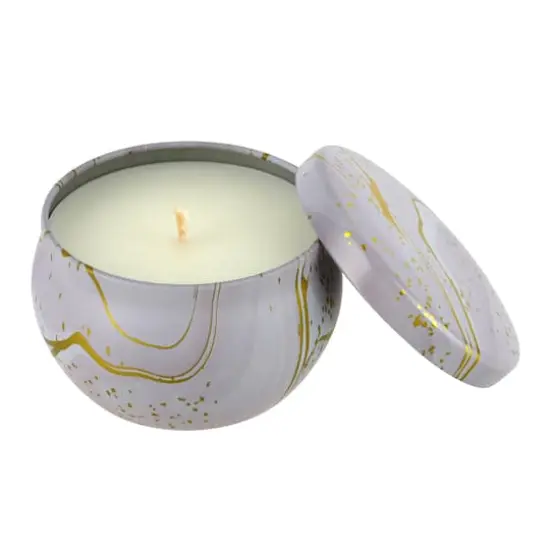 5oz. Marble Tin Scented Candle by Ashland® Almond and Amber {3}