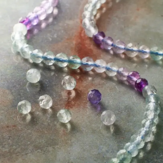 Mix Ombre Fluorite Faceted Round Beads, 2.5mm by Bead Landing&trade; {3}