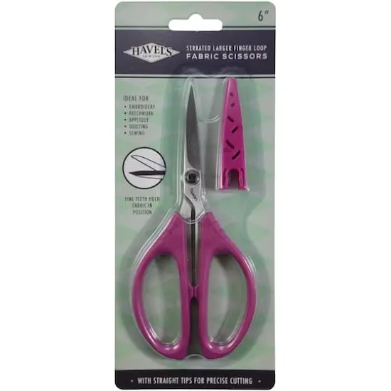 Havel's&trade; 6" Serrated Sew Creative Large Finger Loop Scissors {1}