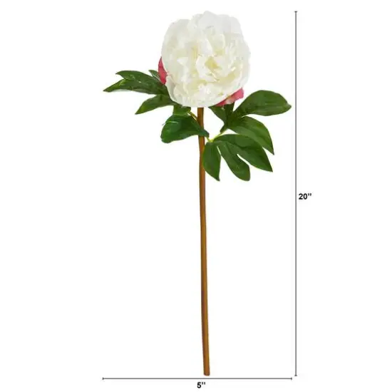 White Peony Artificial Flower Stem, 3ct. {3}