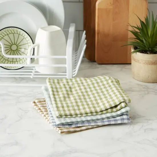 DII&reg; Lakehouse Check Heavyweight Dishcloths, 4ct. {4}