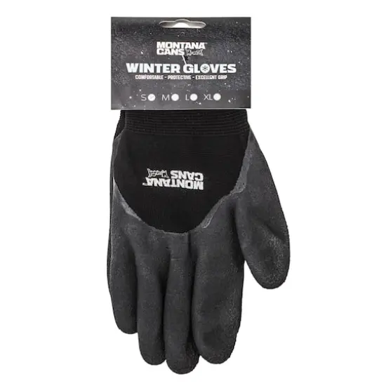 Montana Cans&trade; Black with Green Winter Gloves Medium {3}