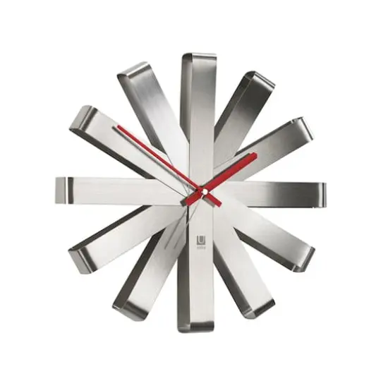 Umbra 12" Steel Ribbon Round Wall Clock {1}