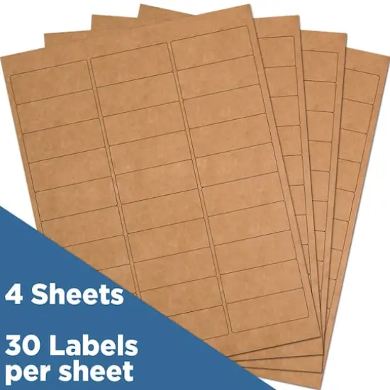 JAM Paper Standard Mailing Return Address Labels Brown Kraft {4}