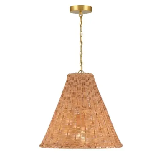Hello Honey&reg; Rattan Taper Pendant Light Natural {4}