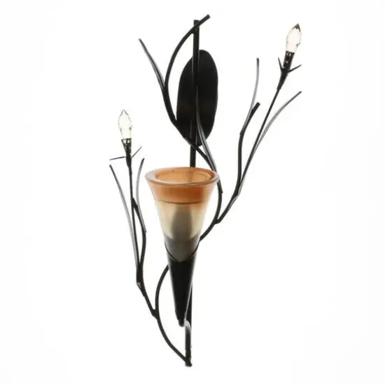 12.5" Dawn Lily Candle Wall Sconce {4}