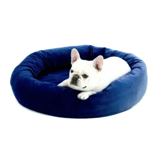 Royal Pet Bed Small Washable Luxury Velvet Dog Bed Cobalt {1}