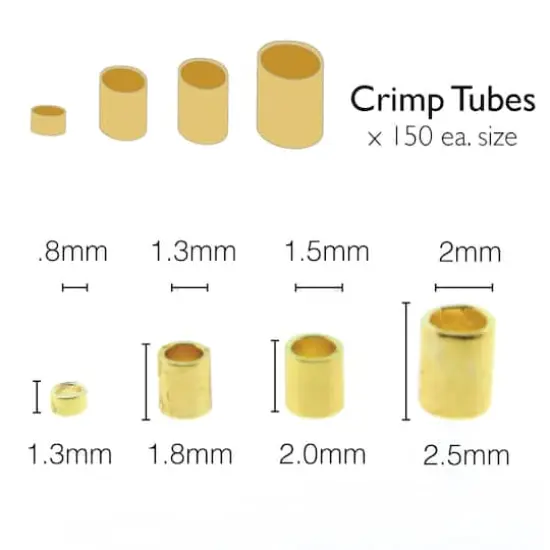 The Beadsmith&reg; Gold Plated Crimp Tubes, 600ct. {6}