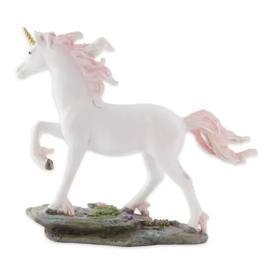 Unicorn Running Through Crystals Figurine 8" x 2.25" x 6.37" {3}