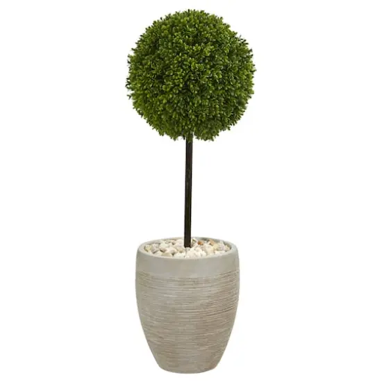 3ft. Boxwood Ball Topiary Tree in Oval Planter {1}