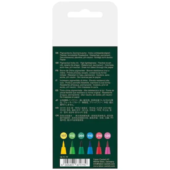 Faber-Castell&reg; PITT&reg; 6 Color Artist Brush Pen Set Springtime {5}