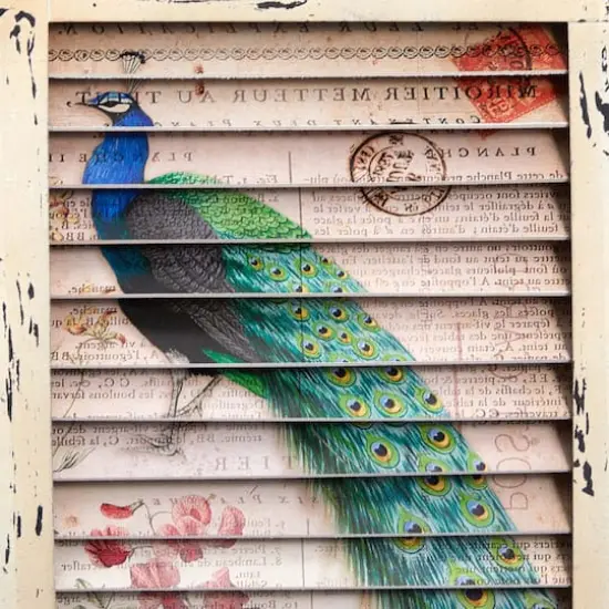 Peacock Window Shutter Wall D&eacute;cor {5}